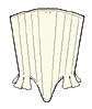 A
corset with boned tabs